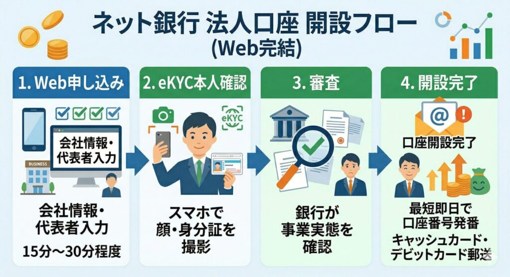 ネット銀行法人口座開設フロー