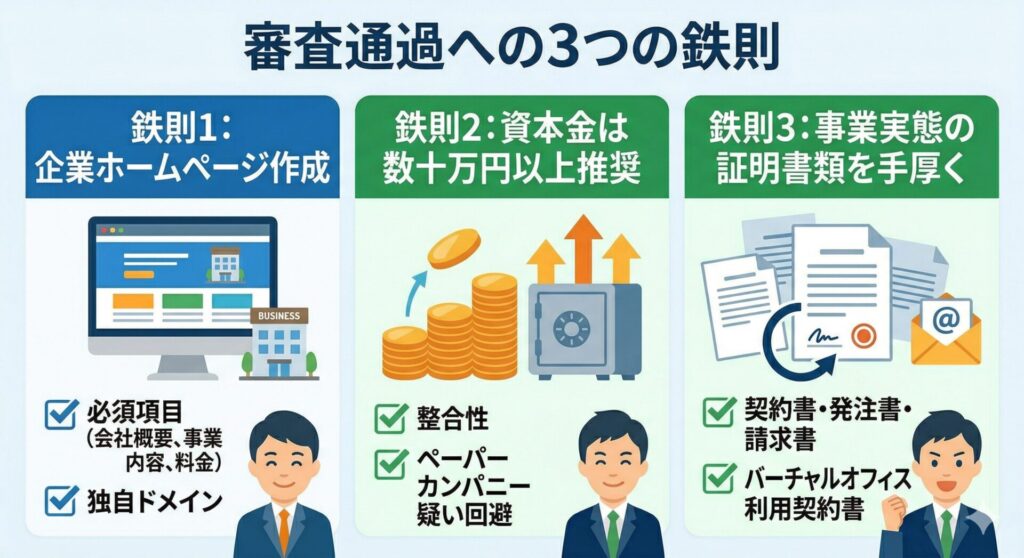 審査通過への3つの鉄則